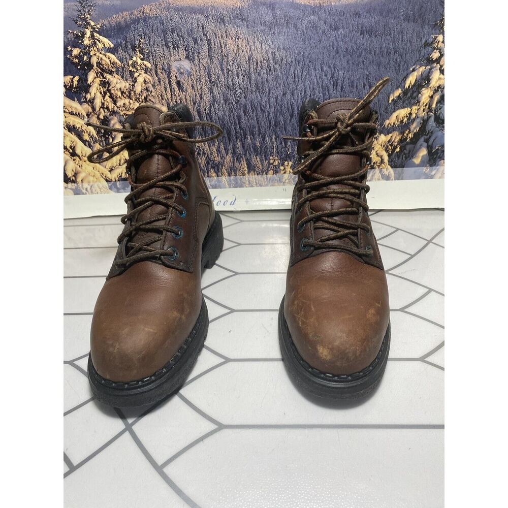 RED WING 2326 Brown Leather Boots STEEL TOE Oil Resistant Men's Size 6